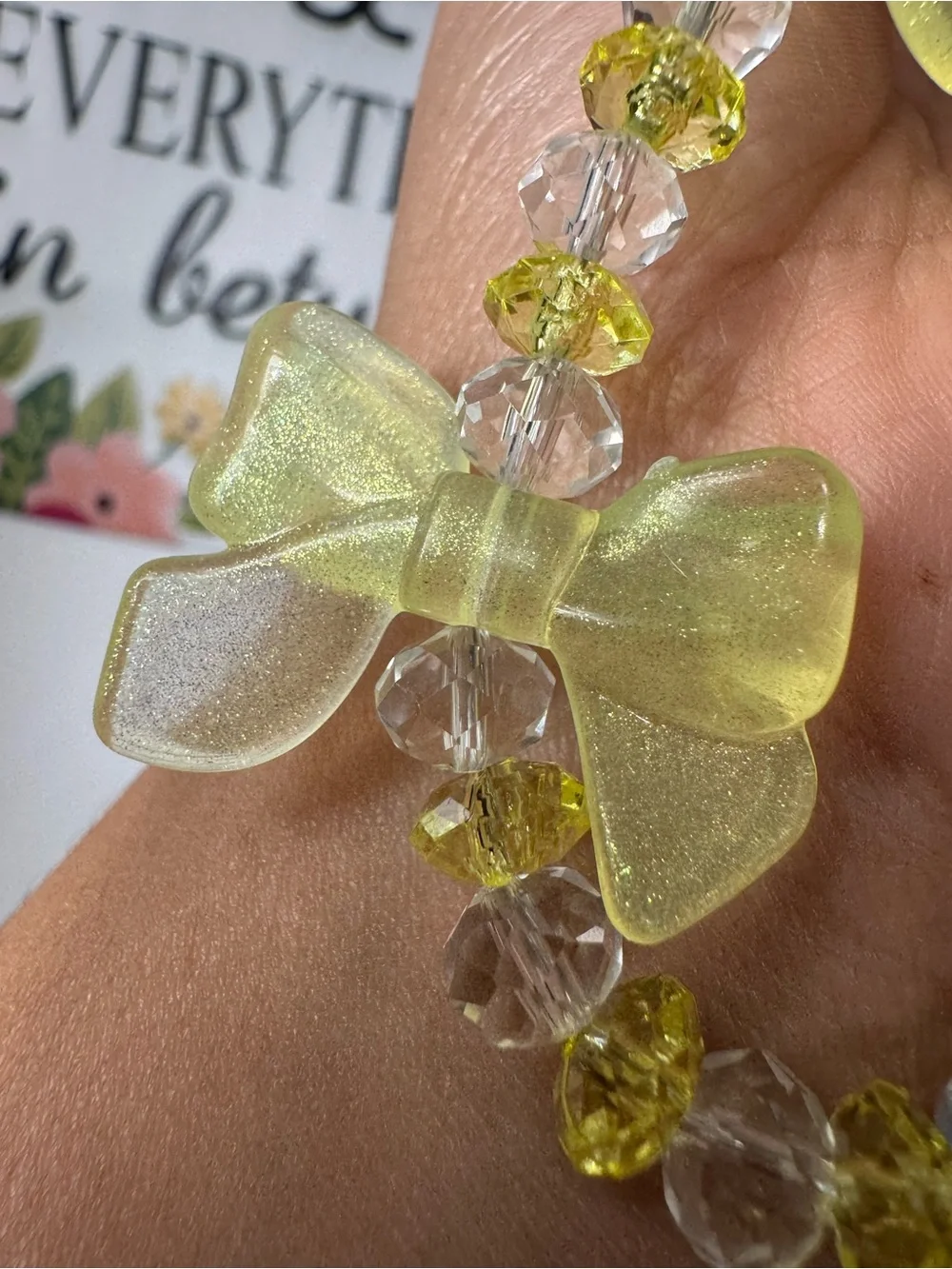 Bling Bling Crystal with Yellow Bow Phone/Key/Bag Chain #P1102